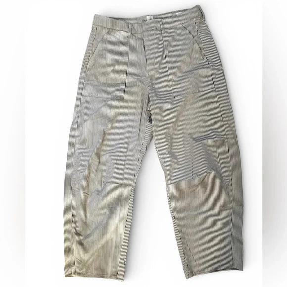 GAP High Rise Barrel Striped Pants - Picture 2 of 10